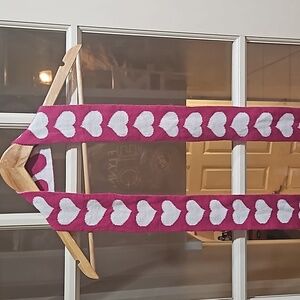 Vintage ladies heart two sided scarf